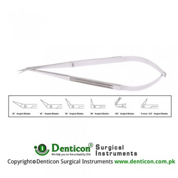 Jacobson Micro Scissors Flat handle,Fine blades,16.5cm 25° angle 45° angle 60° angle 90° angle 125° angle V-neck,125° angle